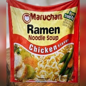 RAMEN Blanket & 2 Pillowcases New